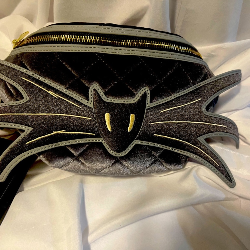 Disney Gray Quilted Bag with Silver Accents
